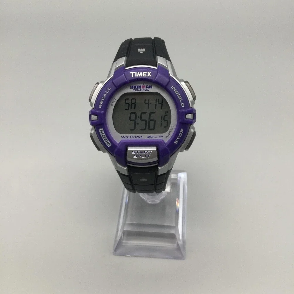 Timex Ironman Triathlon T5K812 Mens Digital Watch 41mm Black Purple